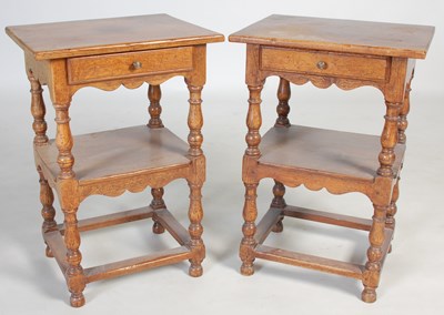 Lot 89 - A pair of oak rectangular shaped occasional...