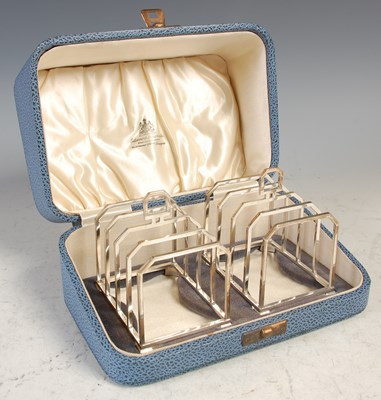 Lot 324 - A cased pair of Birmingham silver Art Deco...