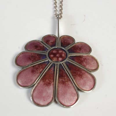 Lot 355 - Norman Grant, an Edinburgh silver and enamel...