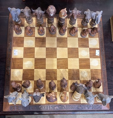 Lot 560 - Gala Star, a composite chess set modelled with...