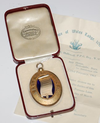 Lot 58 - A London silver gilt and enamel Masonic...