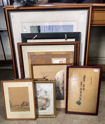 Lot 832 - A group of twelve decorative pictures and...