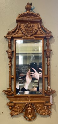 Lot 842 - A late 19th century cast iron wall mirror,...