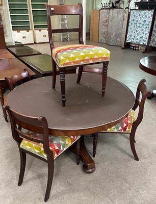Lot 542 - A 19th century mahogany snap-top supper table,...