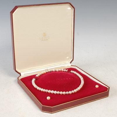 Lot 110 - A Schoeffel pearl necklace, approximately 42cm...
