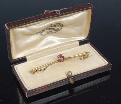 Lot 237 - A vintage yellow metal and pink tourmaline set...