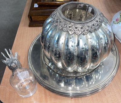 Lot 558 - Six silver plated circular shaped plate stands,...