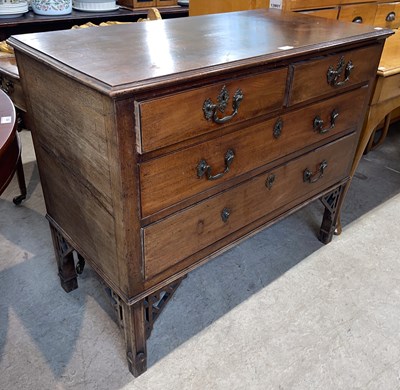 Lot 549 - A George III style mahogany chest, the...