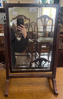 Lot 551 - A mahogany dressing table mirror, 34.5cm wide...