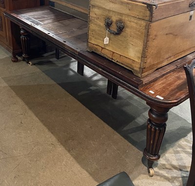 Lot 838 - A 19th century mahogany extending dining table...