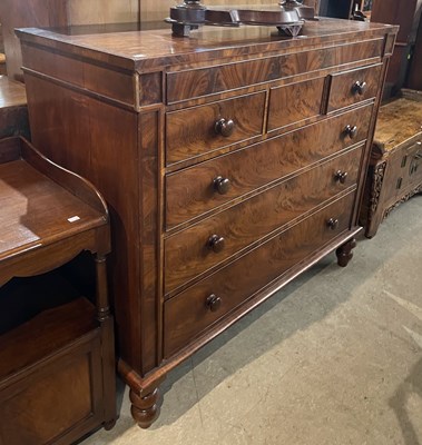 Lot 558 - A 19th century mahogany chest, fitted with...