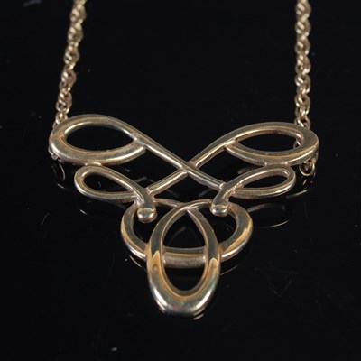 Lot 34 - A 9ct gold pendant necklace, 6 grams.