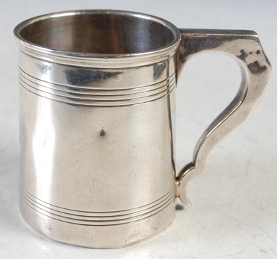 Lot 122 - A Birmingham silver christening mug, 7cm high,...