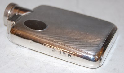 Lot 126A - A vintage Birmingham silver hip flask of small...