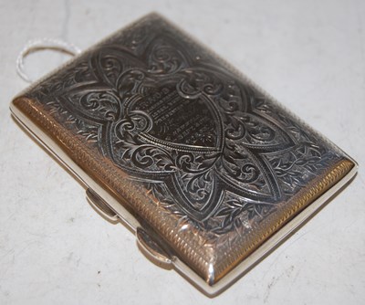 Lot 126B - A Birmingham silver cigarette case with...