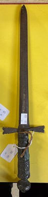 Lot 268 - An Antique dagger, the hilt decorated with...