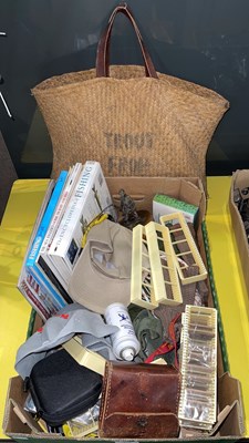 Lot 418 - A collection of assorted fishing tackle; books;...