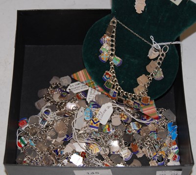 Lot 145 - A collection of twelve assorted white metal...