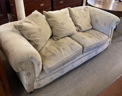 Lot 611 - A 19th century mahogany Chesterfield type sofa,...