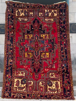 Lot 804 - A Persian Heriz carpet, 20th century, the...