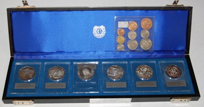 Lot 201 - A cased set of Point 999 Fine Silver Proofs of...