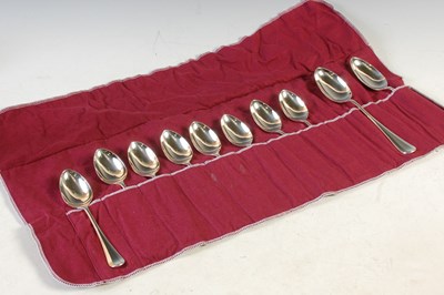 Lot 162 - A silver table service for eight place...