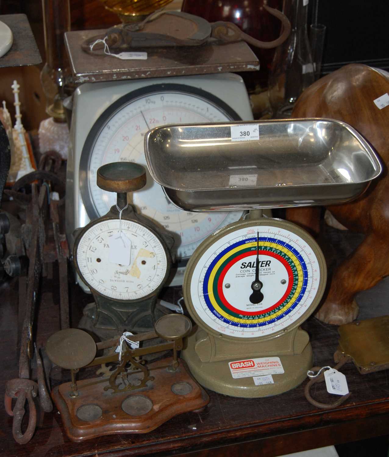 Lot 380 - A collection of assorted weighing scales