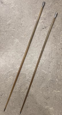 Lot 561 - Two late 19th century Chinese silver mounted...