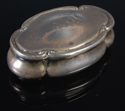 Lot 137 - A Chester silver quatrefoil shaped dressing...