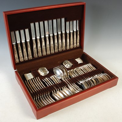 Lot 161A - A late 20th century eight place setting silver...