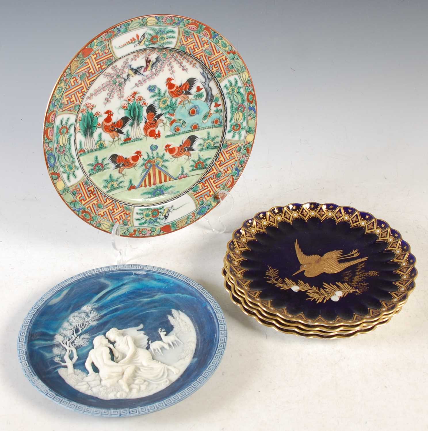 Lot 380 - A set of four Copeland Spode cobalt blue...