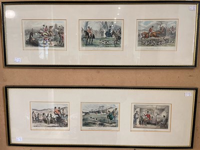 Lot 628 - A pair of hunting prints, both framed and...