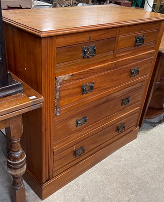 Lot 588A - An early 20th century blonde wood chest,...