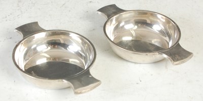 Lot 308 - A pair of Birmingham silver quaichs, 14cm...