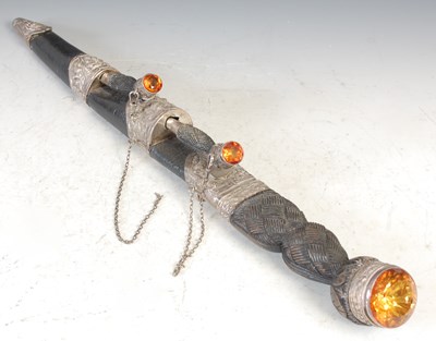 Lot 119 - An Edinburgh silver mounted dirk, makers mark...