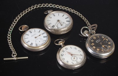 Lot 82 - An antique silver cased open-faced pocketwatch...