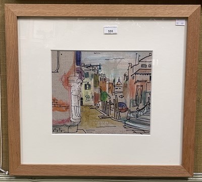 Lot 647 - Adrian Wiszniewski RSA Street scene colour on...