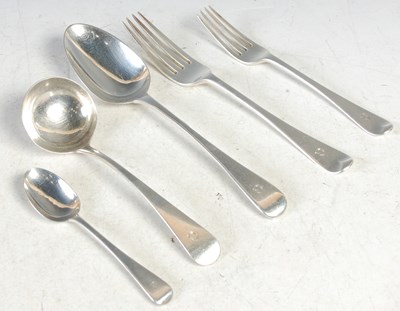 Lot 285 - A canteen of assorted silver flatware, all...
