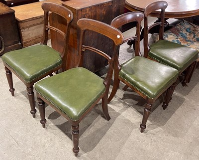 Lot 646 - A set of four 19th century rosewood dining...