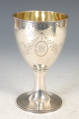 Lot 11 - A George III Scottish silver wine goblet,...