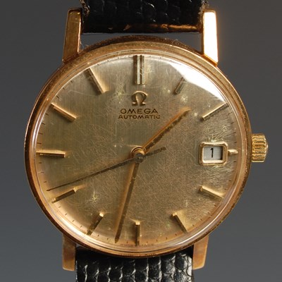 Lot 419 - A vintage 9ct gold cased Omega automatic wrist...