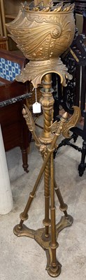 Lot 841 - A late 19th century oil lamp stand in the form...