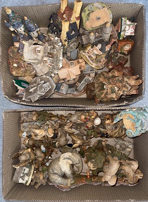 Lot 717 - Two boxes of assorted Lilliput Lane style and...
