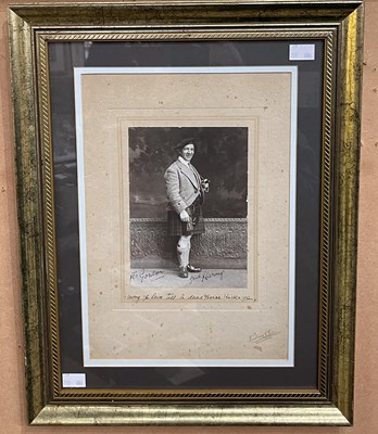Lot 781 - Harry Lauder interest, a framed black and...