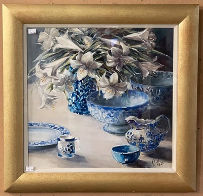 Lot 797 - Ethel Walker (B. 1941) 
Shades of blue and...