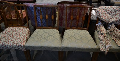 Lot 725 - A set of four 19th century mahogany dining...