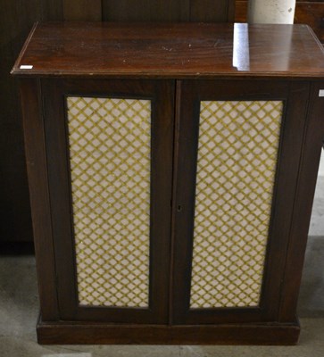 Lot 808 - A Regency style scumbled pine two door side...