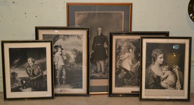 Lot 798 - A group of five assorted engravings and...
