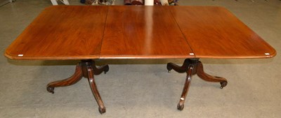 Lot 826 - A 19th century mahogany twin pedestal dining...