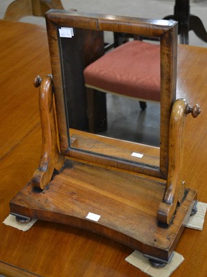Lot 802 - A 19th century mahogany easel toilet mirror,...